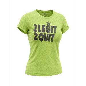 MC Hammer 2 LEGIT 2 QUIT Women Medium Green Lyric Culture Hip Hop T-shirt NEW